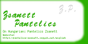 zsanett pantelics business card